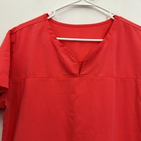 Greys Anatomy By Barco Womens Coral Scrub Top With Pockets Size L - Picture 2 of 7